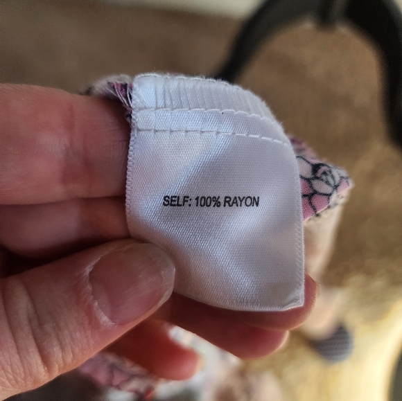 Jane and Delancey Pink Floral Ruffle Babydoll Blouse Size Small - Picture 6 of 8